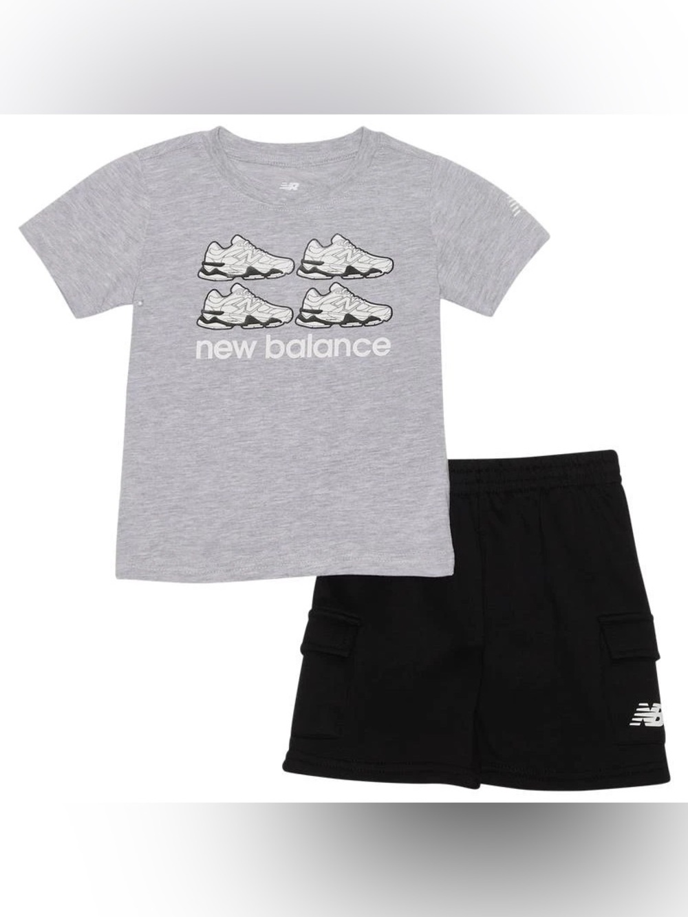 New Balance 9060 T-Shirt and Cargo Short Set - Boys’